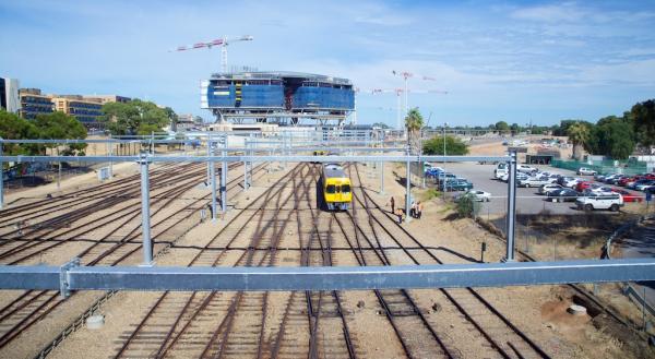 galvanised beams rail electrification